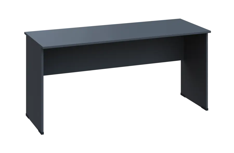 EPL 16 - 16 stůl kancelářský, dřevěná podnož, deska 18 mm, široký 1600 mm, antracit